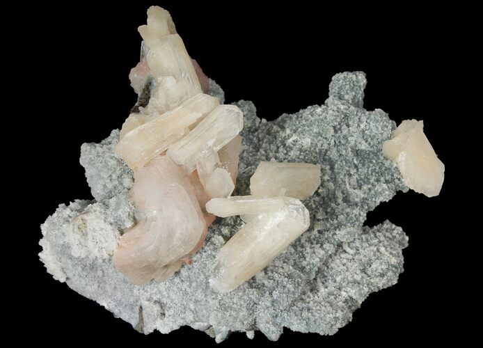 Red-Peach Stilbite on Chalcedony - India #102412